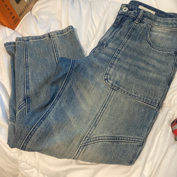 Pilcro and the Letter Press  Anthropologie straight leg crop carpenter style 28 - Picture 8 of 8